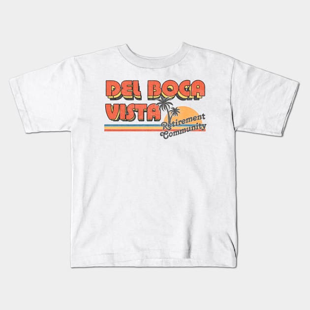 Del Boca Vista  /  Faded Style 90s Design Kids T-Shirt by DankFutura